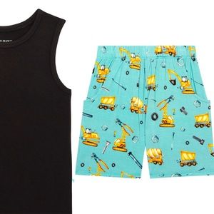 🏗️🚧🦺🛠️2-PIECE** Posh Peanut Kid’s Construction Tank & Shorts set- Big Kid 🛠️🦺🚧🏗️